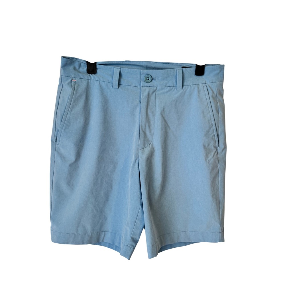 Vineyard Vines Performance Shorts Mens 28 Light Blue Stretch Golf Chino
